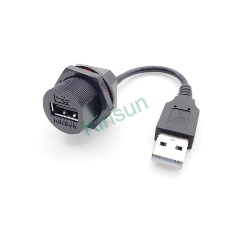 کانکتور USB ضد آب نوع A 2.0&3.0 - کانکتور USB ضد آب نوع A 2.0/3.0 به پلاگ USB
